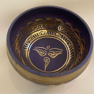 Tibetan Brass Singing Bowl Buddhist Prayer Instrument Meditation Sound Bowl 4"